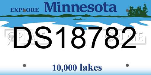 DS18782 Minnesota License Plate