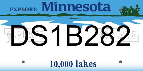 DS1B282 Minnesota License Plate