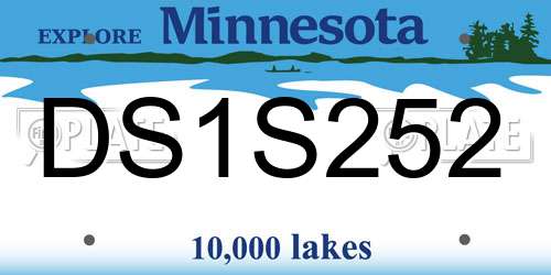 DS1S252 Minnesota License Plate