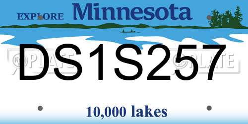 DS1S257 Minnesota License Plate