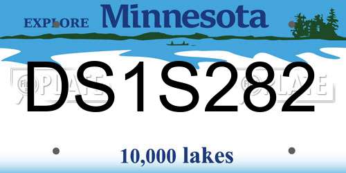 DS1S282 Minnesota License Plate