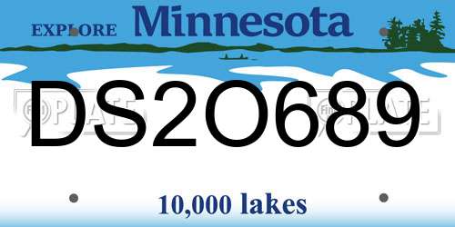DS2O689 Minnesota License Plate