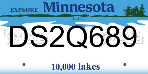 DS2Q689 Minnesota License Plate