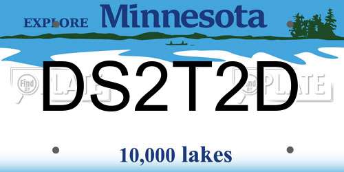 DS2T2D Minnesota License Plate