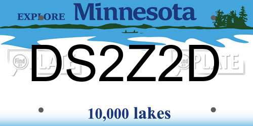 DS2Z2D Minnesota License Plate