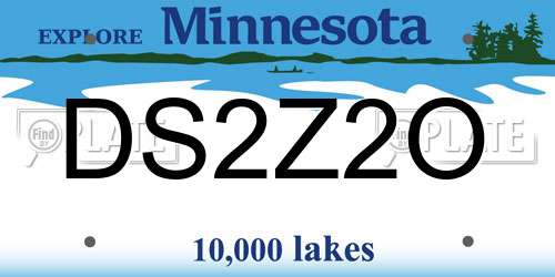 DS2Z2O Minnesota License Plate
