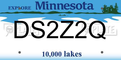 DS2Z2Q Minnesota License Plate