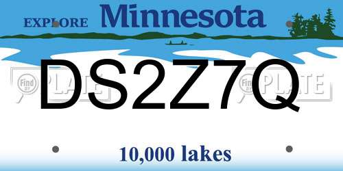 DS2Z7Q Minnesota License Plate