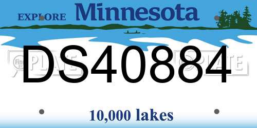 DS40884 Minnesota License Plate