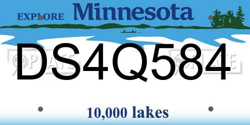 DS4Q584 Minnesota License Plate