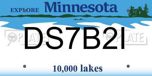 DS7B2I Minnesota License Plate