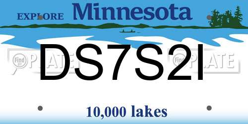 DS7S2I Minnesota License Plate