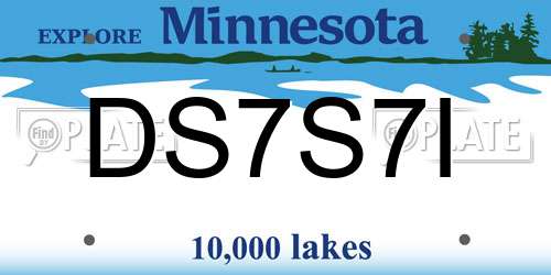 DS7S7I Minnesota License Plate