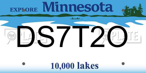 DS7T2O Minnesota License Plate