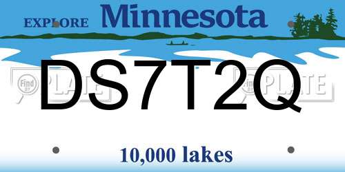 DS7T2Q Minnesota License Plate