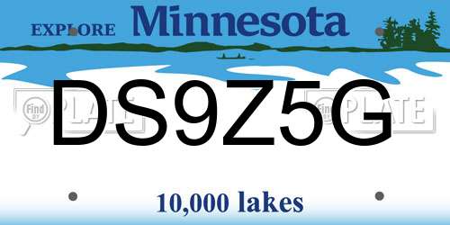 DS9Z5G Minnesota License Plate