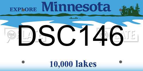DSC146 Minnesota License Plate