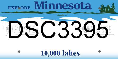 DSC3395 Minnesota License Plate