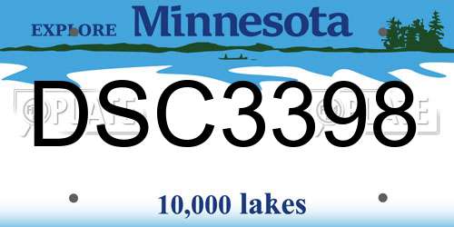 DSC3398 Minnesota License Plate