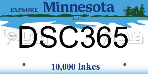 DSC365 Minnesota License Plate