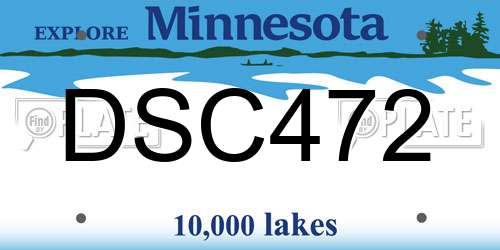 DSC472 Minnesota License Plate