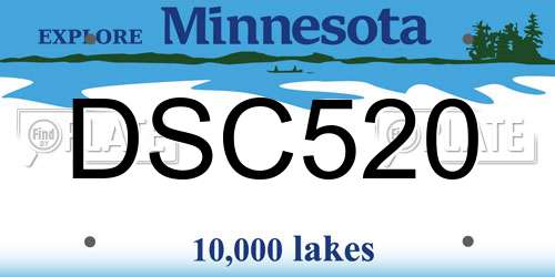 DSC520 Minnesota License Plate