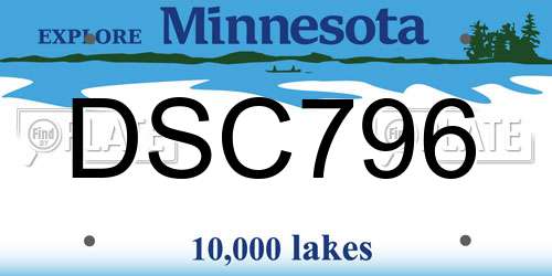 DSC796 Minnesota License Plate