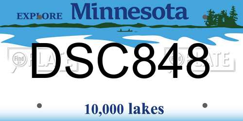 DSC848 Minnesota License Plate