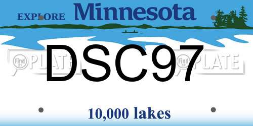 DSC97 Minnesota License Plate