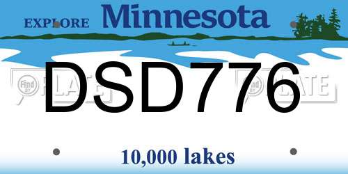DSD776 Minnesota License Plate