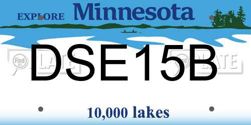 DSE15B Minnesota License Plate