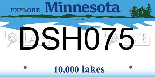 DSH075 Minnesota License Plate