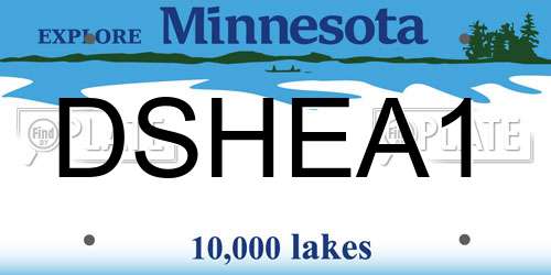 DSHEA1 Minnesota License Plate