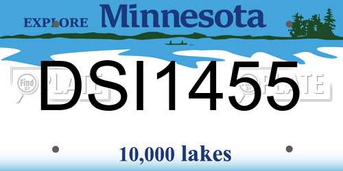 DSI1455 Minnesota License Plate