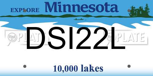 DSI22L Minnesota License Plate