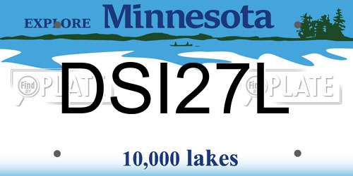 DSI27L Minnesota License Plate