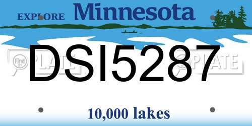 DSI5287 Minnesota License Plate
