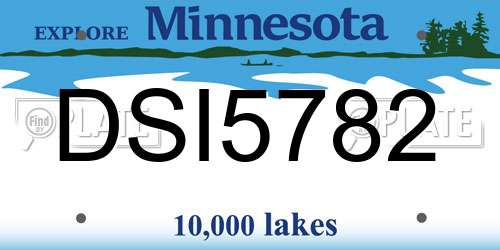 DSI5782 Minnesota License Plate