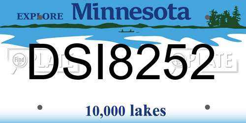DSI8252 Minnesota License Plate