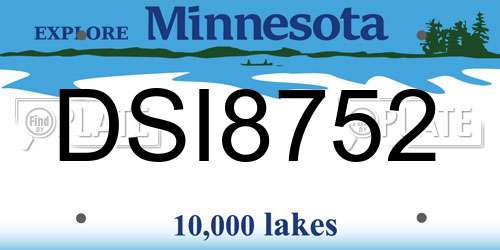 DSI8752 Minnesota License Plate