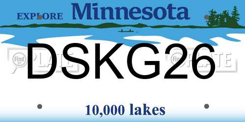 DSKG26 Minnesota License Plate