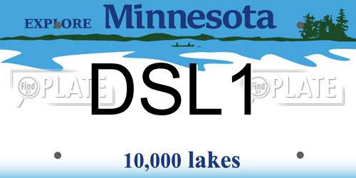 DSL1 Minnesota License Plate