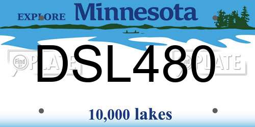 DSL480 Minnesota License Plate