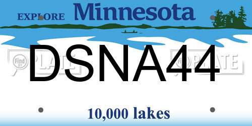 DSNA44 Minnesota License Plate