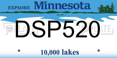 DSP520 Minnesota License Plate
