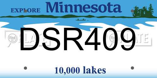 DSR409 Minnesota License Plate