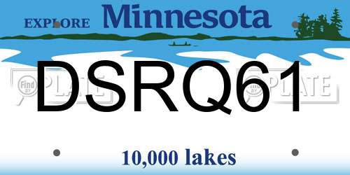 DSRQ61 Minnesota License Plate