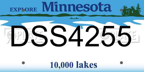 DSS4255 Minnesota License Plate