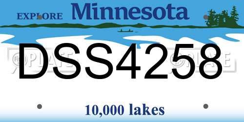 DSS4258 Minnesota License Plate
