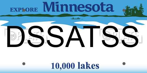 DSSATSS Minnesota License Plate
